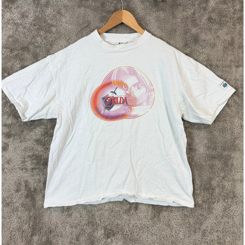 Vintage Legend of Zelda Single Stitch T Shirt Nintendo64 N64 Ocarina of Time XL